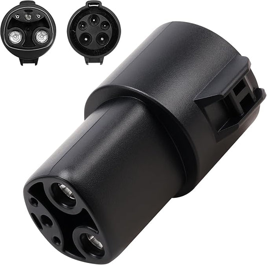 J1772 to Tesla Charger Adapter,Converter Up to 80Amp 240V AC,Silver-Plated Efficient Charging Design,Mobile EV Charging Adapter Compatible with Tesla Model S/3/X/Y[Only for Tesla Car]