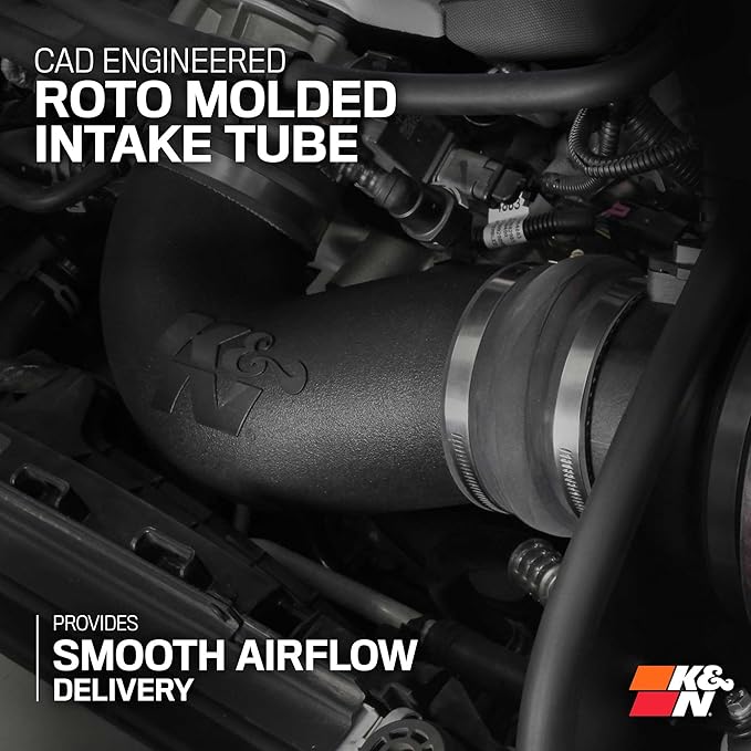 K&N Cold Air Intake System: High-Flow Air Filter, Increase Performance & Towing: Compatible with 2007-2008 Chevy/GMC/Cadillac Silverado, Suburban, Tahoe, Sierra, Yukon, Escalade, Avalanche, 57-3058