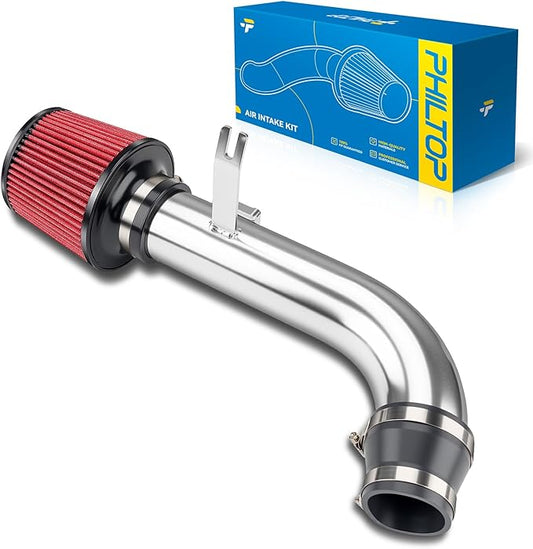 PHILTOP Air intake kit, Cold Air Intake Black Tube for 2013-2018 Altima DRSS-5117 Polished Aluminum Cold Air Intake System