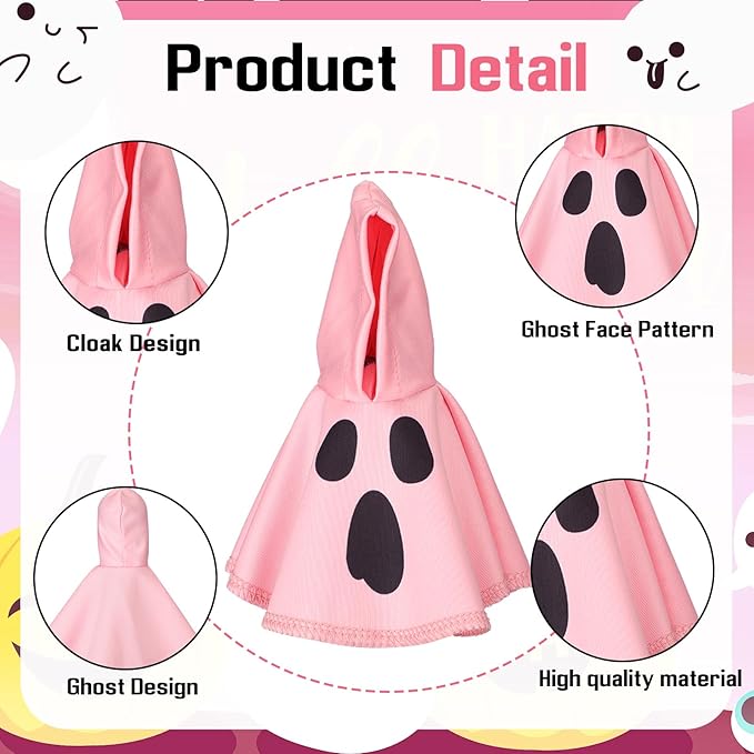 Christmas Car Gear Shift Hoodie Decoration Halloween Funny Gear Shift Cover Mini Universal Knob Hoodie Cover for Automotive Car Interior Accessories Gadgets Gift(Pink,Ghost)