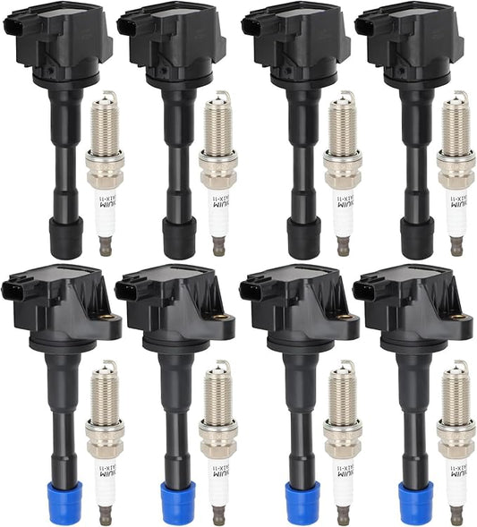 ECCPP 8 ignition coils with 8 iridium Spark Plugs,6619 coils packs,fUF627 for Honda 2010 2011 Insight L4 1.3L and 2012 Insight 1.5L 5C1797,52-2152,IC731,C1740,UF-628 30521-RBJ-003