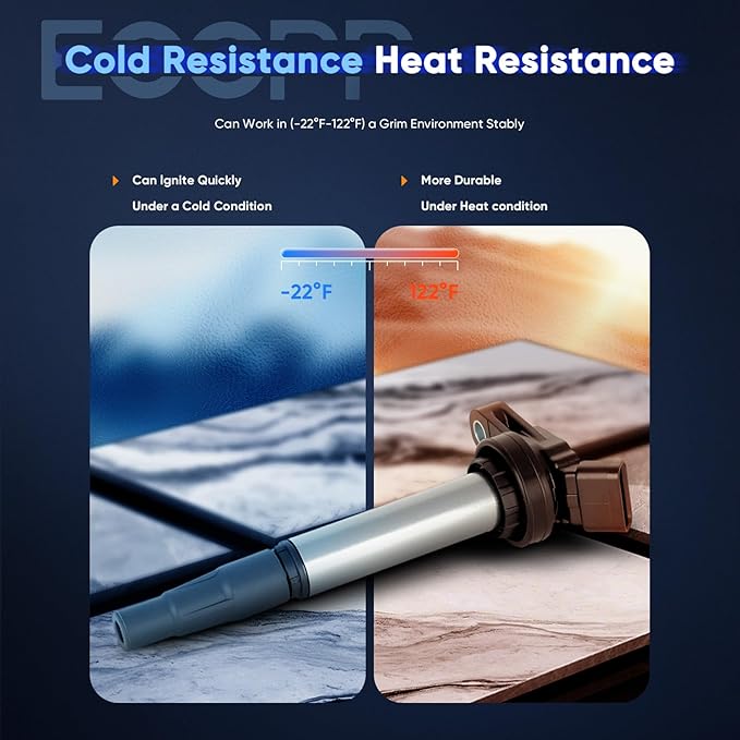 ECCPP UF619 4 ignition coils with 4 iridium Spark Plugs 4711 for Toyota for Lexus for Scion Prius V Plug-In Corolla Matrix CT200H XD IM 2009 2010 2011 2012 2013 2014 2015 2016 2017 1.8L L4 UF-596