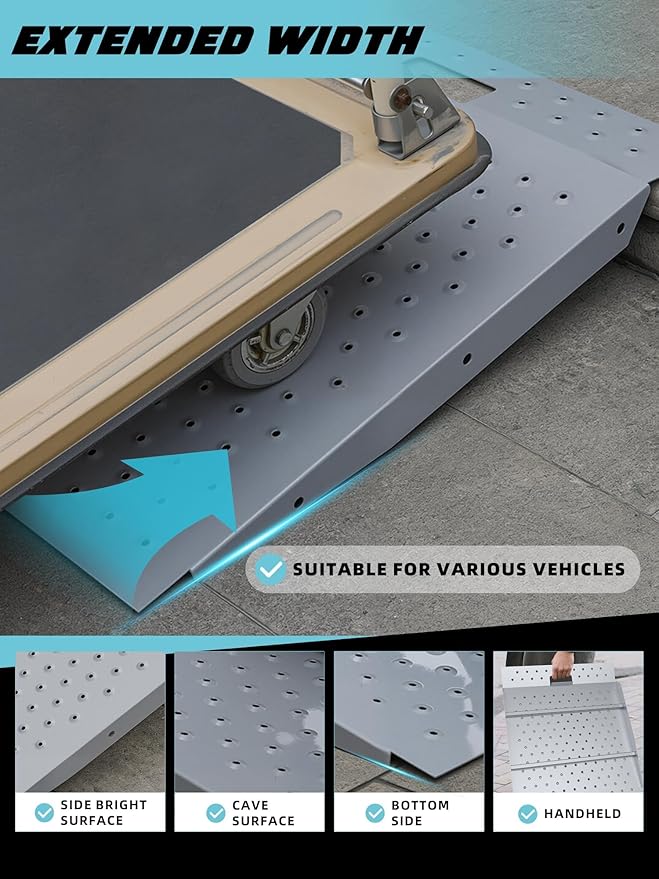 Shed Ramp 2PC, Loading Ramp for Riding Mower, 29" L x48 W, 1500 lbs Capacity, Shed Storage Ramps for Sheds, Garages, Barns, ATV, Lawnmower, Golf Cart, Sturdy Anti-Slip Ramps