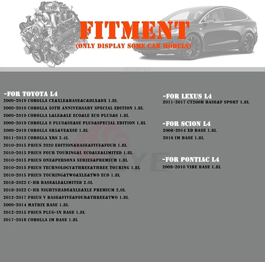 UF596 Ignition Coil Pack UF619 9091902258 and Iridium Spark Plugs 93501 Set of 4 Fit For Toyota Corolla 2009-2019,Prius 2010-2015,Prius V 2012-2017,C-HR 2018-2022&Lexus CT200h 2011-2017 1.8L 2.0L L4