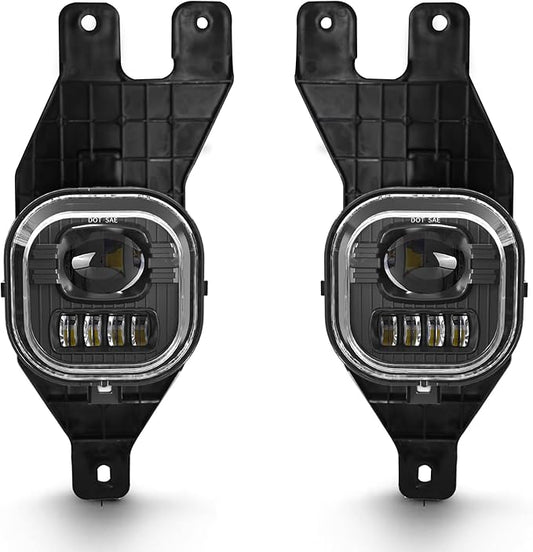 Led Fog Lights Compatible With 1999-2004 Ford F250 F350 Super Duty, 2001-2004 Excursion Front Driving Fog Lamps Assembly Clear Lens, DOT Certified - 1 Pair