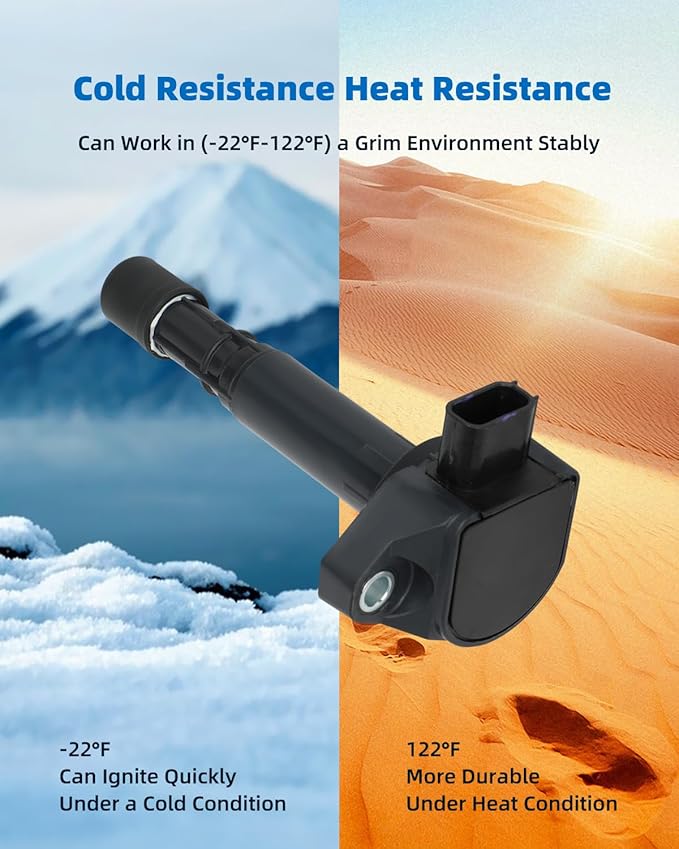 ECCPP 4 ignition coils with 4 iridium Spark Plugs,UF400,coils packs,for Honda,for Odyssey 3.5L 1999-2010,for Honda,for Accord 3.0L 2000-2007,for Acura TL 3.5L 2007-2008,UF400 C1460,C1576,E420