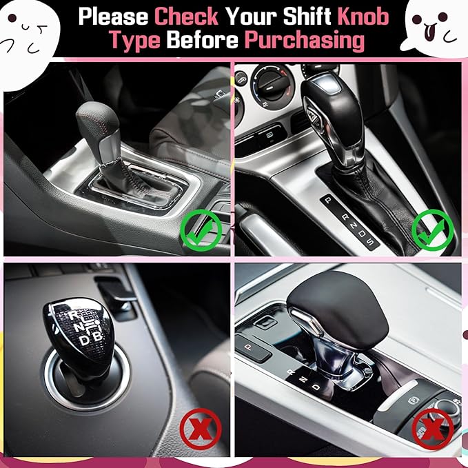 Christmas Car Gear Shift Hoodie Decoration Halloween Funny Gear Shift Cover Mini Universal Knob Hoodie Cover for Automotive Car Interior Accessories Gadgets Gift(Pink,Ghost)