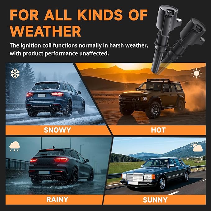 FD503 Ignition Coils Pack+3403 Iridium Spark Plugs Compatible with Ford & Lincoln 4.6L 5.4L F-150 F150 Explorer Mustang Expedition Excursion E150 E250 F250 F350 Super Duty Navigator Mountaineer, 8PCS
