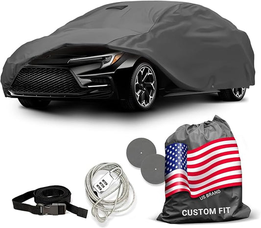 Ultimum Series Car Cover Waterproof All Weather for Toyota Corolla Car Cover 2014-2026 Sedan 4-Door - Protection Semi Custom Fit - Dust, Sun, Snow, Rain, Protection in&Outdoor