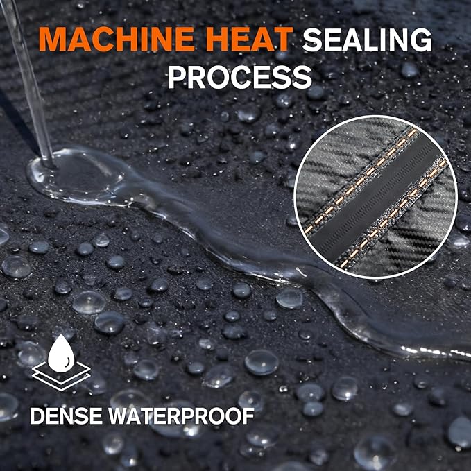 DINGHAO Car Cover Waterproof All Weather with Hot Stitching for Automobiles,6 Layers Outdoor Full Exterior Cover Sun UV Rain Snow Wind Protection Fit for 209"(209 * 75 * 71 inch) SUV