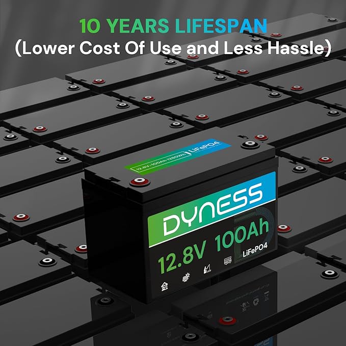 12V 100Ah LiFePO4 Battery BCI Group 31 Lithium Battery with Low-Temp Cut Off Protection, A+ Grade Cell Built-in 100A BMS, Perfect for RV, Solar System, Off-Grid, Home Energy Storage