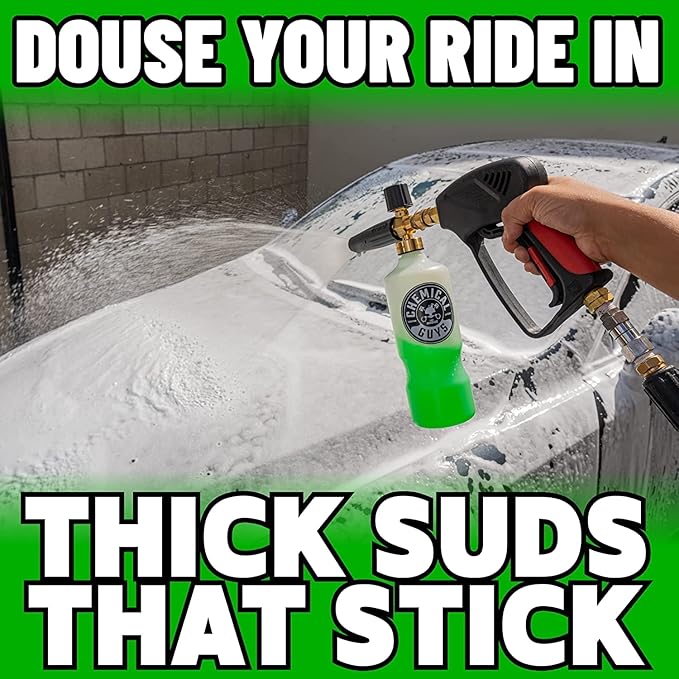 Chemical Guys HOL350 15-Piece Arsenal Builder Car Wash Kit with Foam Cannon, Storage/Carry Bag and (6) 16 oz Car Care Cleaning Chemicals (Works w/Pressure Washers)