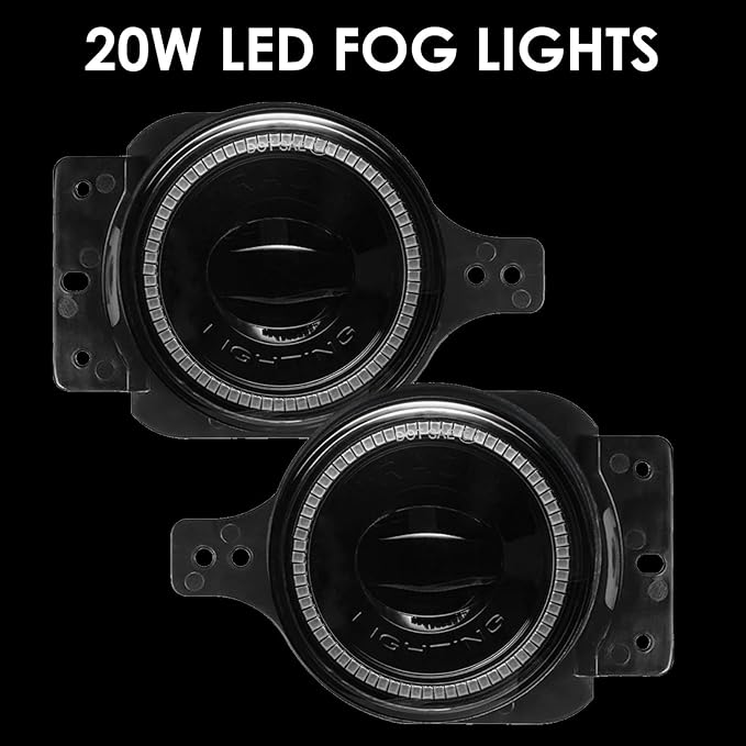 ORACLE Lighting 5847-002 Pair of 20W LED Fog Lights Compatible with 2018 2024 Wrangler JL - Blue - Road Compliant - Rugged & Durable - High Performance