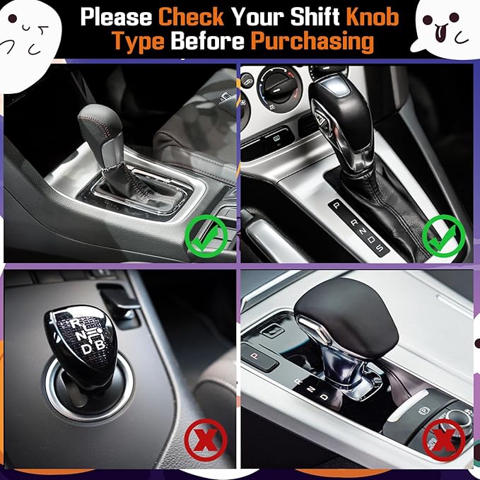 Christmas Car Gear Shift Hoodie Decoration Halloween Funny Gear Shift Cover Mini Universal Knob Hoodie Cover for Automotive Car Interior Accessories Gadgets Gift(White,Ghost)
