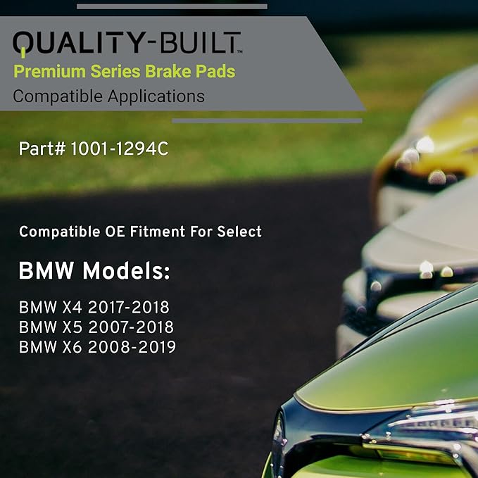 QUALITY-BUILT Premium Ceramic Front Brake Pads 1001-1294C Compatible with 2007-2019 BMW (X4, X5, X6)