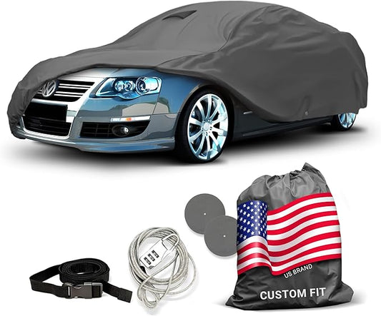 Ultimum Series Car Cover Waterproof All Weather Volkswagen Dasher Vw Passat Car Cover B6 / B7 2006-2015 - Protection Semi Custom Fit - Dust, Sun, Snow, Rain, Protection in&Outdoor