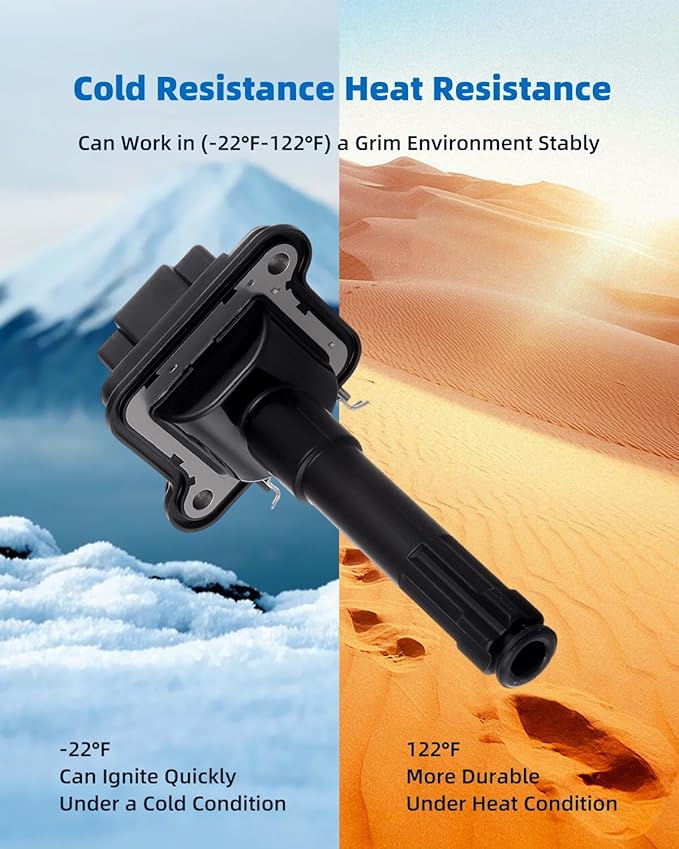 ECCPP Portable Spare Car Ignition Coils Compatible with Aud-i A8/A6/S4/Allroad Volkswage-n Golf/Passat 1997-2005 Replacement for UF290 UF369 for Travel, Transportation and Repair (Pack of 4)