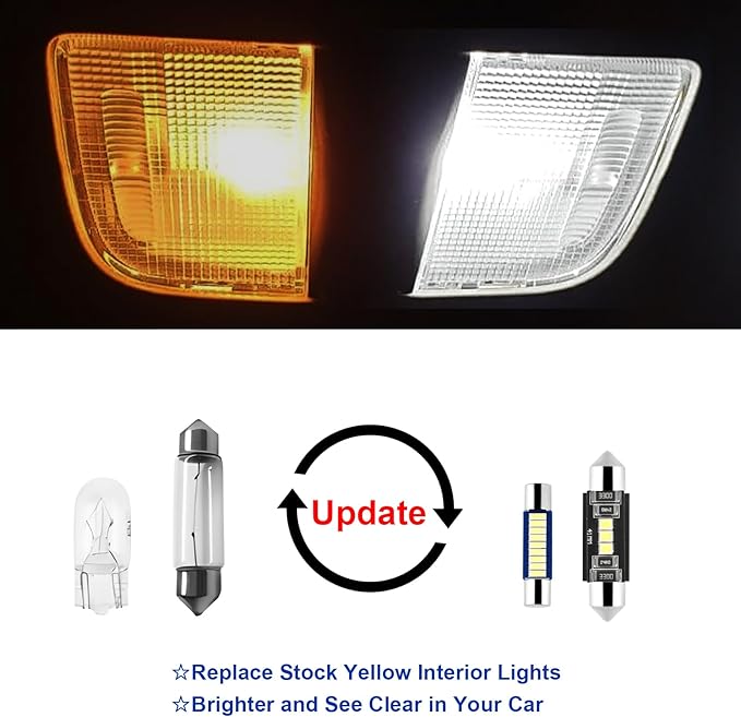 21Pcs Car Interior Lights: Super Bright Bulbs 6000K White LED for 2000 2001 2002 2003 2004 2005 2006 Chevy Tahoe/Suburban all models Lighting Package Kit Includes Light Accessories + Install Tool
