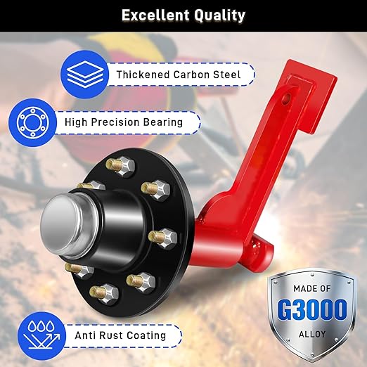 2 Pack Shipping Container Wheels 8-Lug Kit, Heavy-Duty Shipping Container Axles with Ratchet Tie Down for Up to 40ft Containers