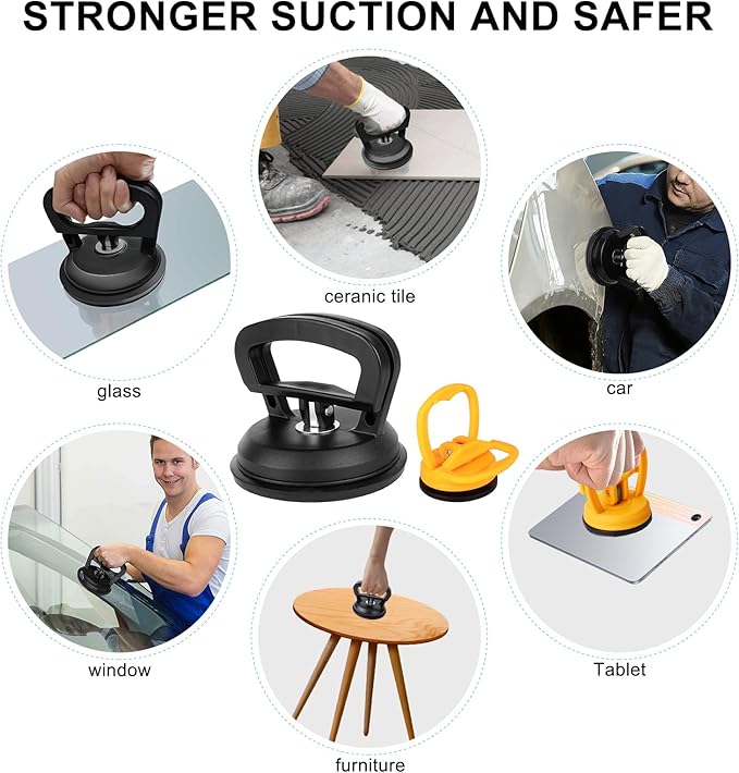 3Pcs Car Dent Puller,Dent Remover Tool for Car, Powerful Car Dent Suction Puller, Fast Repairs Minor Car Dents, Hail Damage, Lifts Glass, and Moves Objects