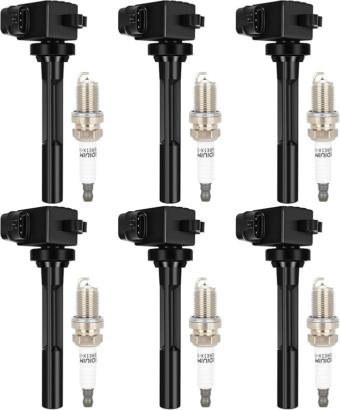 ECCPP UF245 6 ignition coils with 6 iridium Spark Plugs for Isuzu for Honda for ford for ford for Acura1 1998-1999 Amigo 3.2L V6 Passport 3.2L V6 SLX 3.5L V6 UF-245 C1148 5C1015