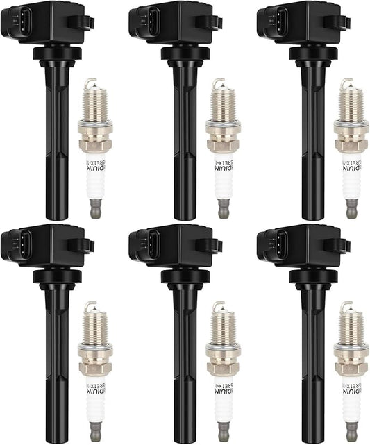 ECCPP UF245 6 ignition coils with 6 iridium Spark Plugs for Isuzu for Honda for ford for ford for Acura1 1998-1999 Amigo 3.2L V6 Passport 3.2L V6 SLX 3.5L V6 UF-245 C1148 5C1015