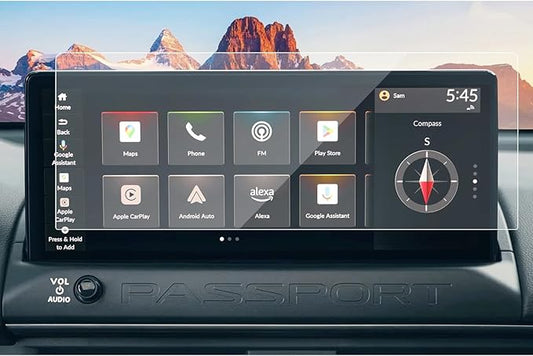 SXCY for 2026 Honda Passport Tempered Glass Screen Protector 2026 Passport Accessories 12.3 Inch Navigation Display Touchscreen Protector 9H HD Clear