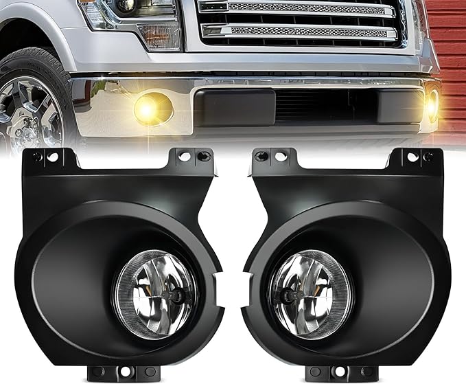 LED Fog Lights Compatible with 2011 2012 2013 2014 Ford F150/F250 /F350/F450/F550 Bumper Driving Fog Lamp Assembly Replacement DOT Approved（1 Pair）