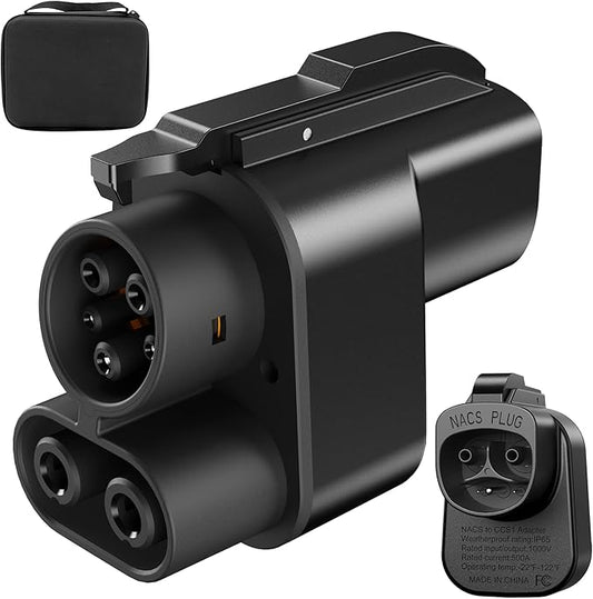2025 Upgraded NACS to CCS1 Adapter - Fast Charge NACS to CCS Electric Vehicle Charging Adapter for Ford/Rivian/GM EVs at Tesla Superchargers [Max 500A/1000V]