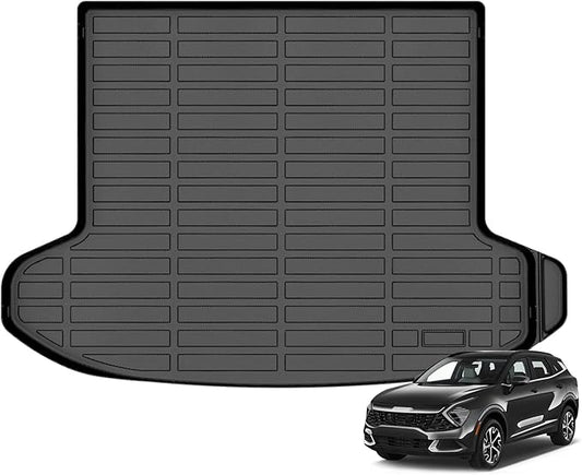 GINOWY-Cargo Liner for Kia Sportage & Sportage Hybrid 2023-2025, TPE All Weather Trunk Mat for Kia Sportage 2024 Durable Waterproof Car Mats Easy to Clean Black