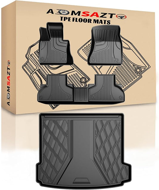 2019 X6 Floor Mats & Cargo Liners Compatible with 2015-2019 BMW X6 | AOMSAZTO All Weather Floor Mats for X6 Accessories | Anti Skid Floor Liners Trunk mat