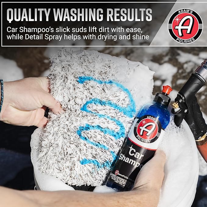 Adam's Essential Car Wash Kit (6-Item) - USA Made Auto Detailing Car Care Cleaning Kit for Car & Truck Lovers, Dads, Moms and DIYers - Our Products