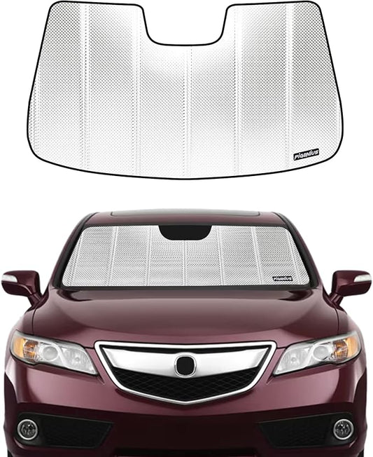Windshield Sun Shade for Acura RDX 2013-2018 Without Rearview Mirror Mounted Camera. Reflective Aluminum Film Front Window Sunshade - BLAZBLOCK