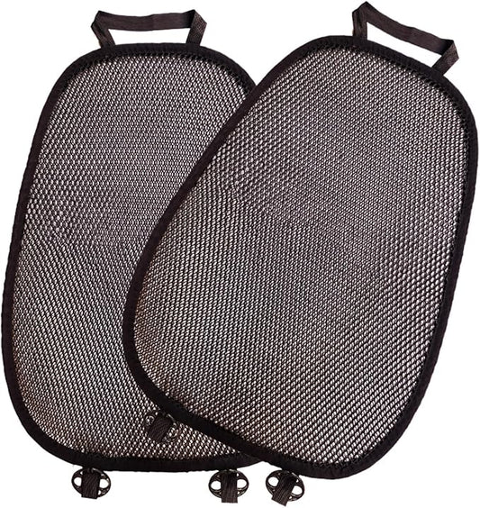 Summer Cool 3D Air Mesh Breathable Car Seat Cushion Pad Universal Auto Cushion Cover Set Interior Accessories (Black, 2 Pack Back Cushion)