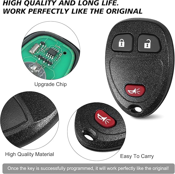 VOFONO Key Fob Replacement Suitable for Chevy Tahoe Suburban Equinox Express Traverse GMC Acadia Yukon Sierra 2007-2014 Keyless Entry Remote Control OUC60270 OUC60221