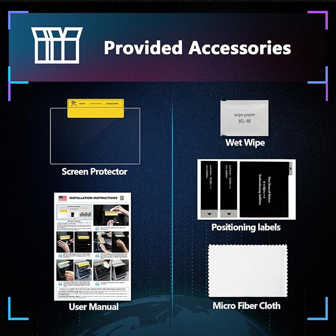 SXCY for 2025 Mini Cooper Accessories 2025 Cooper/Countryman Screen Protector 9.4 Inch Navigation Infotainment Touch Display Screen[Tempered Glass]