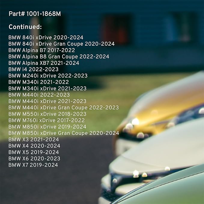 QUALITY-BUILT Premium Semi-Metallic Front Brake Pads 1001-1868M Compatible with 2016-2024 BMW (330i,430i,430i xDrive,540i,540i xDrive,740e xDrive,740i,740i xDrive,745e xDrive,750i,750i xDrive,840i,84)