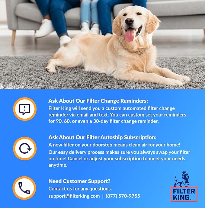 Filter King 40x42x1 Air Filter | 4-PACK | MERV 8 HVAC Pleated A/C Furnace Filters | MADE IN USA | Actual Size: 40 x 42 x .75"