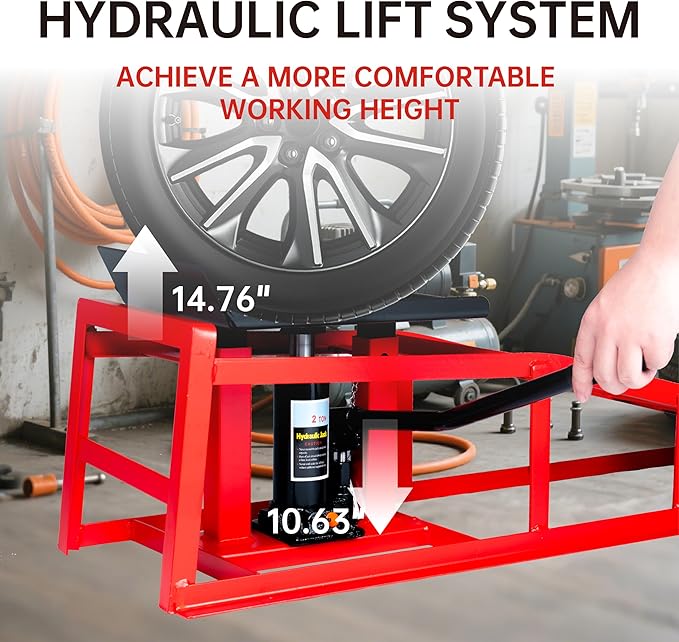 5 Ton (11000 lbs) Capacity Hydraulic Low Profile Car Ramps with Pin Lock, 10.6 to 14.7 Inch Lift Range, for Auto & Home Garage Maintenance, Oil Changes