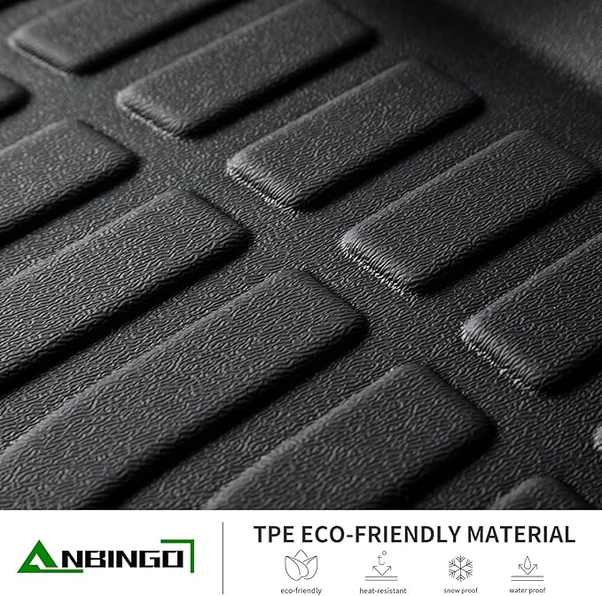 ANBINGO® Floor Mats for 2026 Hyundai ioniq 9 with 6 passeger, AWD, 2nd Row with Bucket Seat, Performance Limited/Calligraphy/Calligraphy Design, Custom Mats Full Set Accessories - Black