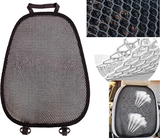 Summer Cool 3D Air Mesh Breathable Vented Car Seat Cushion Pad,Universal Auto Back Cooling Ventilated Seat Cover for Car SUV Truck Van Pickup for Driving Seat(Black, 1 Pack Back Cushion)