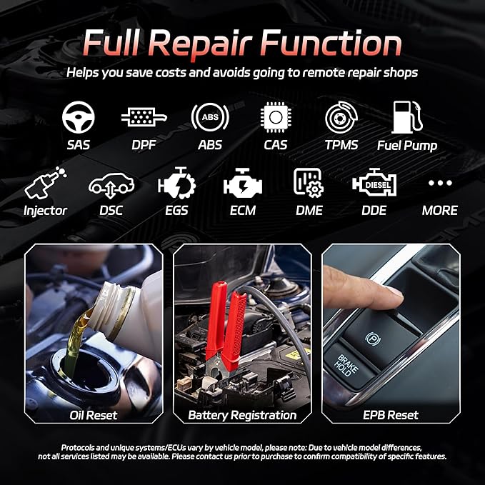 KONNWEI OBD2 Scanner Fit for BMW Mini, Battery Registration & Reset Tool for BMW Mini, Car Scanner Diagnostic Tool, Code Reader & Clear, Full Vehicle System Scan, ABS、SRS、EPB、Oil Reset etc.