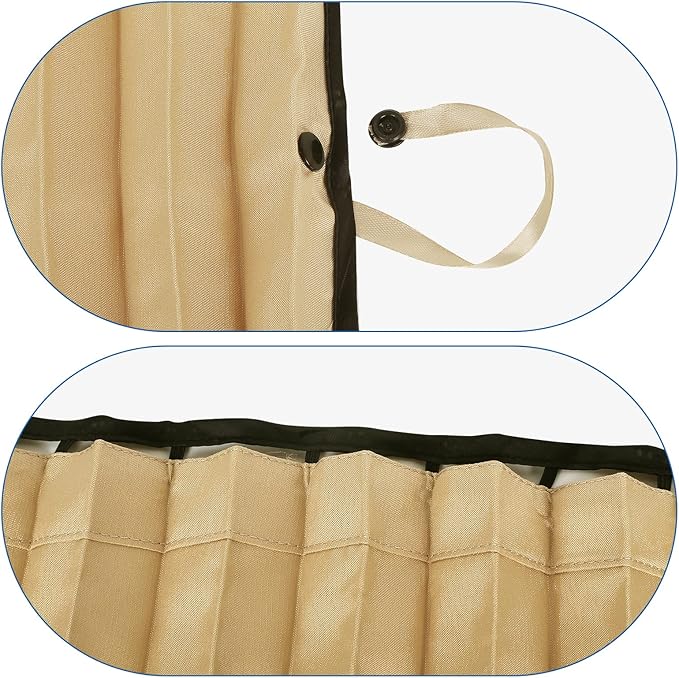 ZATOOTO Car Side Window Sun Shade - 2 Pcs Beige Magnetic Privacy Sunshades - Curtain Keeps Cooler Screen for Baby Sleeping