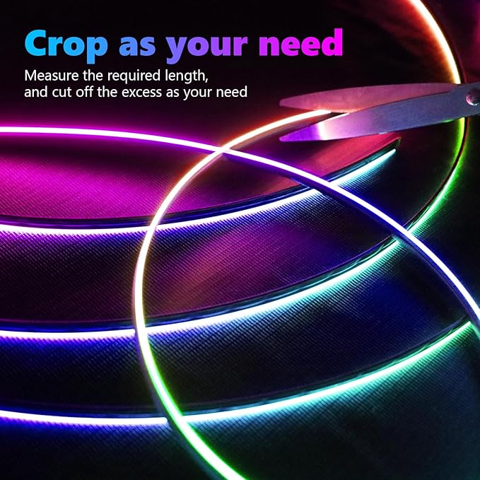 Acrylic Interior Car LED Strip Light, Car Neon Light with APP Control,16 Million Dreamcolor Sound Activated Car Accessories Car Ambient Light Kit with RGB 18 in 1 and 213 Modes 175 inches 593 LED