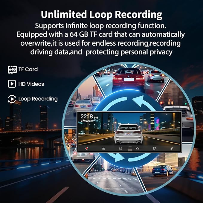 Largest 11.5 inch Wireless CarPlay Screen for Car, A-pple CarPlay & Android Auto HD Touchscreen with 4K Dash Cam/1080P Backup Camera/Navigation/Bluetooth/Voice Control/FM/Mirror Link,for All Vehicles