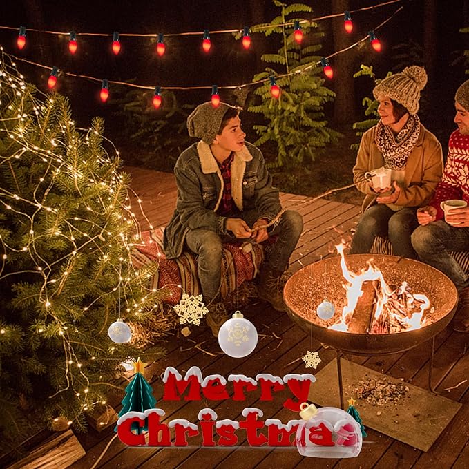 GOOTHY 25 Pack C7 Red LED Christmas Light Bulb, C7 Red Replacement Bulbs for Outdoor String Lights Window Candles Chandeliers, E12 Candelabra Base LED Bulbs, 0.6 Watt Led Night Light Bulb