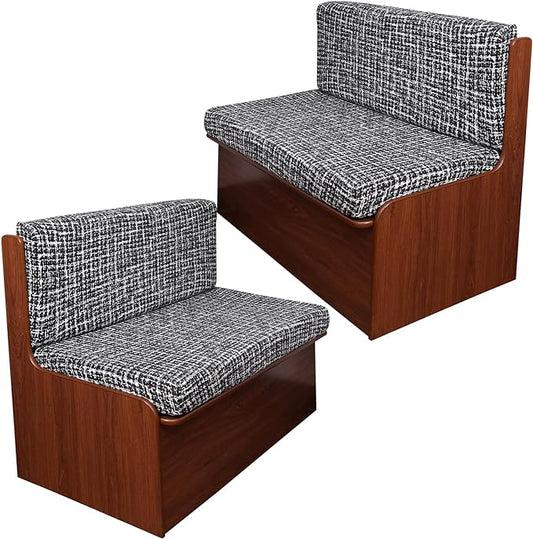 CRFATOP 2 Sets RV Dinette Cushion Covers Printed Camper Cushion Slipcover Stretch 2 Seat Sofa Chair Cover Furniture Protector for RV Camper Car Bench 2 Backrest Covers & 2 Bench Covers,10