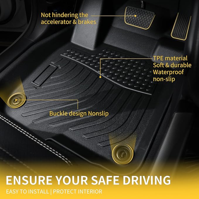 GINOWY-Floor Mats & Cargo Line for 2016-2022 RX RX350/ RX450h (Not for RXL), All Weather Car Mats RX Cargo Trunk Mat, Waterproof TPE Rubber Liners Durable Mats 3D Laser