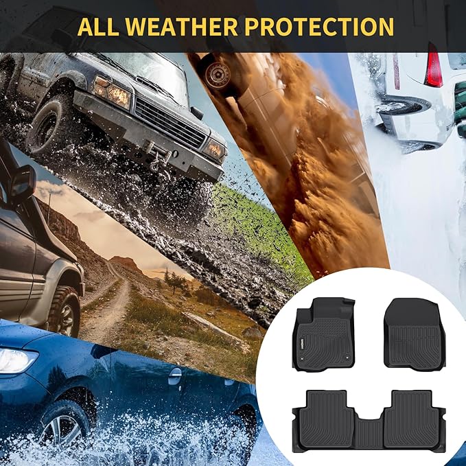 GINOWY-Floor Mats & Cargo Line for 2016-2022 RX RX350/ RX450h (Not for RXL), All Weather Car Mats RX Cargo Trunk Mat, Waterproof TPE Rubber Liners Durable Mats 3D Laser