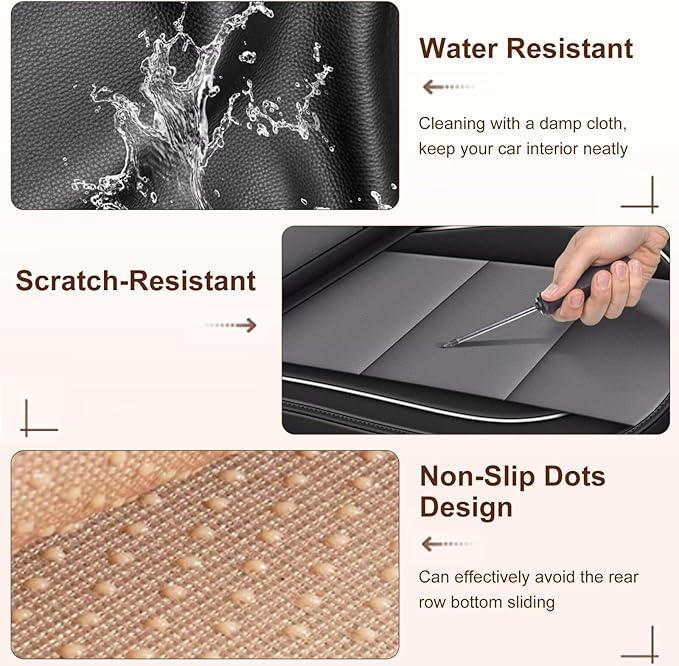 YORKNEIC Car Seat Covers Front Set fit for Jeep Grand Cherokee 2005-2025 2026, Waterproof Leather Breathable Seat Covers Minimalist Luxury Easy Install Full Protection (2 Front Set, Black&Gray)